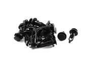 20 Pcs Black Plastic Rivet Trim Fastener Clips 9mm x 17mm x 27mm for Toyota