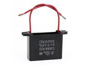 Unique Bargains CBB61 2 Red Wire Rectangle Ceiling Fan Motor Capacitor 2uf AC500V