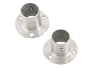 2 Pieces 25mm Inner Dia Closet Rod Flange Holder Socket Bracket