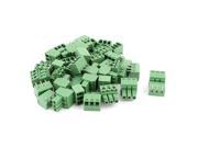 20 Pair 3 Pins 3.81mm Pitch Male Female PCB Screw Terminal Block Connectors