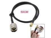 Unique Bargains 1.6ft N Type Male to RP SMA Male Pigtail RG58 LMR195 Adapter Cable