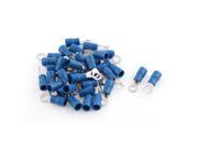 35pcs Ring Tongue Pre Insulated Terminals Connector Blue for AWG 16 14 Cable