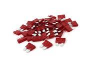 Unique Bargains Vehicle Car 10A 10Amp Red Body Two Prong Blade ATC Fuse 60pcs