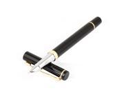 Unique Bargains Students Portable Black 0.6mm Nib Writing Fountain Pen 13.5cm Long