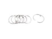 Unique Bargains 6pcs 20mm Inner Dia Book Office Metal Loose Leaf Binder Hinge Snap Ring Keyring