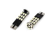 Unique Bargains 2 x Canbus No Error T10 W5W 1206 25 LEDs SMD White Side Wedge Light Lamp Bulbs
