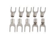 Unique Bargains 10 Pcs 1.5 2.5mm sq Cable Uninsulated Spade Fork Terminal Connector