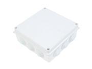 White ABS IP65 12 Holes Square Waterproof Enclosure Junction Box 200x200x80mm