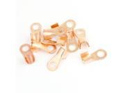 Unique Bargains 10 Pcs Ring Copper Plated Tongue Cable Connecting Non insulated Terminals 30A