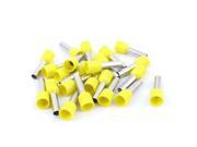 Unique Bargains 20 Pcs Wire Crimp Connector Terminal Insulated Ferrule Yellow E6012 10AWG 6mm2