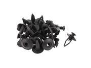 20 Pcs Black Plastic Rivets Fastener Clip 8mm x 20mm x 20mm for Car Bumper