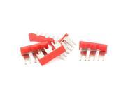 Unique Bargains 400V 10A 3 Postions Pre Insulated Connector Terminal Jumper Strip Fork Red 5Pcs