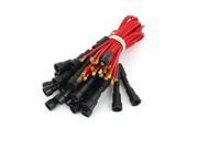 Black Red Screw 5x20mm Wired Inline Glass Fuse Holder Case Socket 20 Pieces