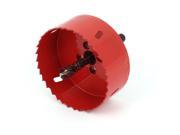 Unique Bargains 85mm Cutting Dia Toothed BI Metal Hole Saw Cutter Drill Bit Red for Wood Iron