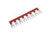 Unique Bargains 400V 10A 8 Positions 8P Red Pre Insulated Fork Terminal Stripe