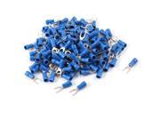 Unique Bargains SV1.25 4 Fork Type Pre Insulated Terminals Blue 200pcs for AWG 22 16 Wire