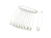 Unique Bargains 10 Pcs Coiled Design Medium Size Silver Tone Plated Safety Pins