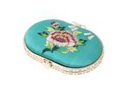 Unique Bargains Chinese Style Artificial Silk Flower Folding Mirror