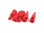 Unique Bargains 5 PCS Red Female Security Fully Insulation Banana Plug Connector for Instrument