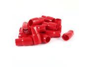 200 Pieces Red Soft PVC Crimp V Terminal Insulated Sleeves Caps V 60 50mm2