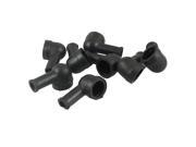 Unique Bargains Black PVC Smoking Pipe Type Battery Terminal Boots Sleeves 8 Pcs