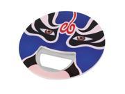 Unique Bargains ABS Surface Beijing Opera Facial Masks Print Two Faces Round Beer Bottle Opener