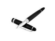Black Silver Tone 0.6mm Nib Screw Pump Converter Filler Fountain Pen