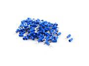 Unique Bargains 150 x Blue Pre Insulated Fork Terminal Connector 4mm for 22 16AWG Wire