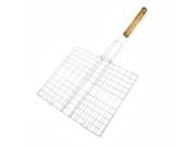 Unique Bargains Picnic Silver Tone Metal Multi Holes Grill Netting Mesh Barbecue Tool