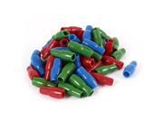Unique Bargains 60 x Soft PVC V 3.5 4mm2 Crimp Terminal Insulated Sleeves Green Red Blue