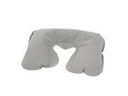Gray Flannel Surface Travel Air Cushion U Type Rest Neck Guard Inflatable Pillow