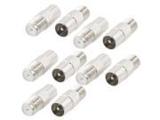 10 x F Type Female Plug to TV PAL Male Coaxial Coax RF Connector Adapter
