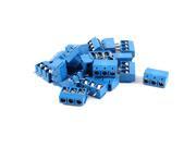 Unique Bargains 20 x Blue AWG14 22 3Pin 5mm Spacing Pluggable PCB Screw Terminal Block 300V 16A
