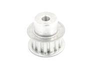 5.08mm Pitch Spacing 6mm Bore 15 Teeth Aluminum Timing Pulley Silver Tone