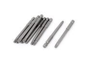 T25 Head 1 4 Hex Shank 75mm Long Magnetic Torx Screwdriver Bits Gray 10pcs