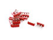 Unique Bargains 400V 10A 3P Red Pre Insulated Electrical Fork Terminal Jumper 20Pcs