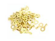 50pcs 17Amp AWG9 3 Wire M6 Stud Copper Tongue Non insulated Ring Terminals