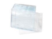 Unique Bargains Water Resistant Clear Horizontal ID Business Card Holders 50pcs