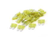 Unique Bargains 30 Pieces Car Blade Fuses 20A Yellow for Vehicle Auto Stereo