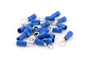 Unique Bargains 20 Pcs 2 5S Insulated Wire Connector Ring Crimp Terminal Blue 16 14AWG