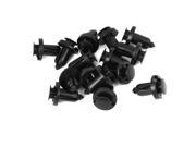 15 Pcs Car Fender Push Type Plastic Rivets Fastener Black for Honda Acura