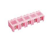 Unique Bargains Pink Storage Plastic Boxes for Electronic Components