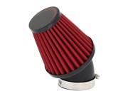 Unique Bargains Motorcycle Motorbike 38 57mm Adjustable Clamp Air Intake Filter Black Red