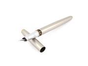 Unique Bargains Silver Tone Alloy Housing 0.6mm Nib Writing Fountain Pen for businessman