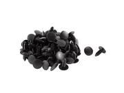 100 Pcs Black Plastic Rivet Trim Fastener Moulding Clips 7mm x 16mm x 17mm