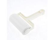 Unique Bargains Manual Clothes Dust Clean Remover Roll Plastic Sticky Roller White