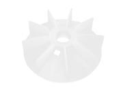 Unique Bargains White Plastic 300mm OD 58mm Inner Diameter 8 Vanes Motor Fan Blade