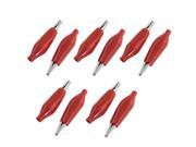 10 Pcs Red Cover 44mm 1.7 Insulated Alligator Clips for Testing Probe