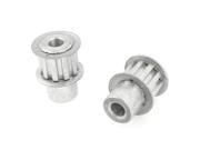 Unique Bargains 2 Pieces Stainless Steel 6mm Bore 6mm Pitch 10T Timing Pulley for 11mm Wide Belt
