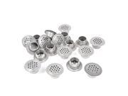 Unique Bargains Home Kitchen Stainless Steel Perforated Round Shaped Air Vent Louver 20 Pieces